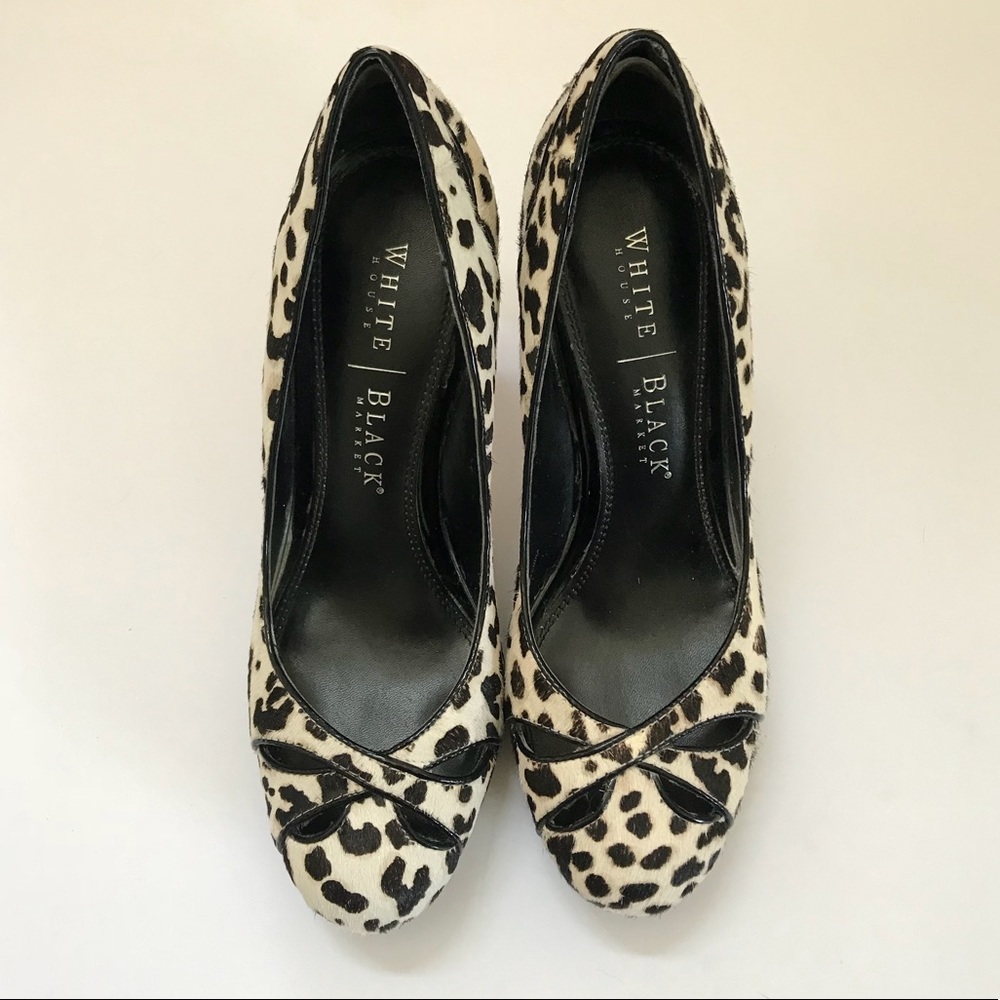 WHITE HOUSE BLACK MARKET Animal Print Heels - Picture 4 of 10